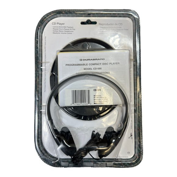 Durabrand CD-566 Portable CD Player Purple Digital LCD Display CD/CD-RW Playback - Picture 2 of 2